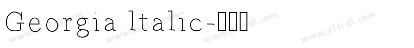 Georgia ltalic字体转换